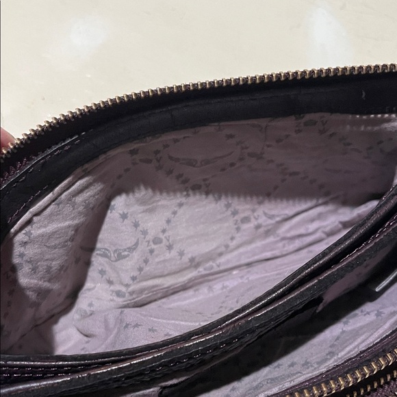 Zadig & Voltaire Deep Purple Leather Wristlet Clutch - Picture 7 of 9